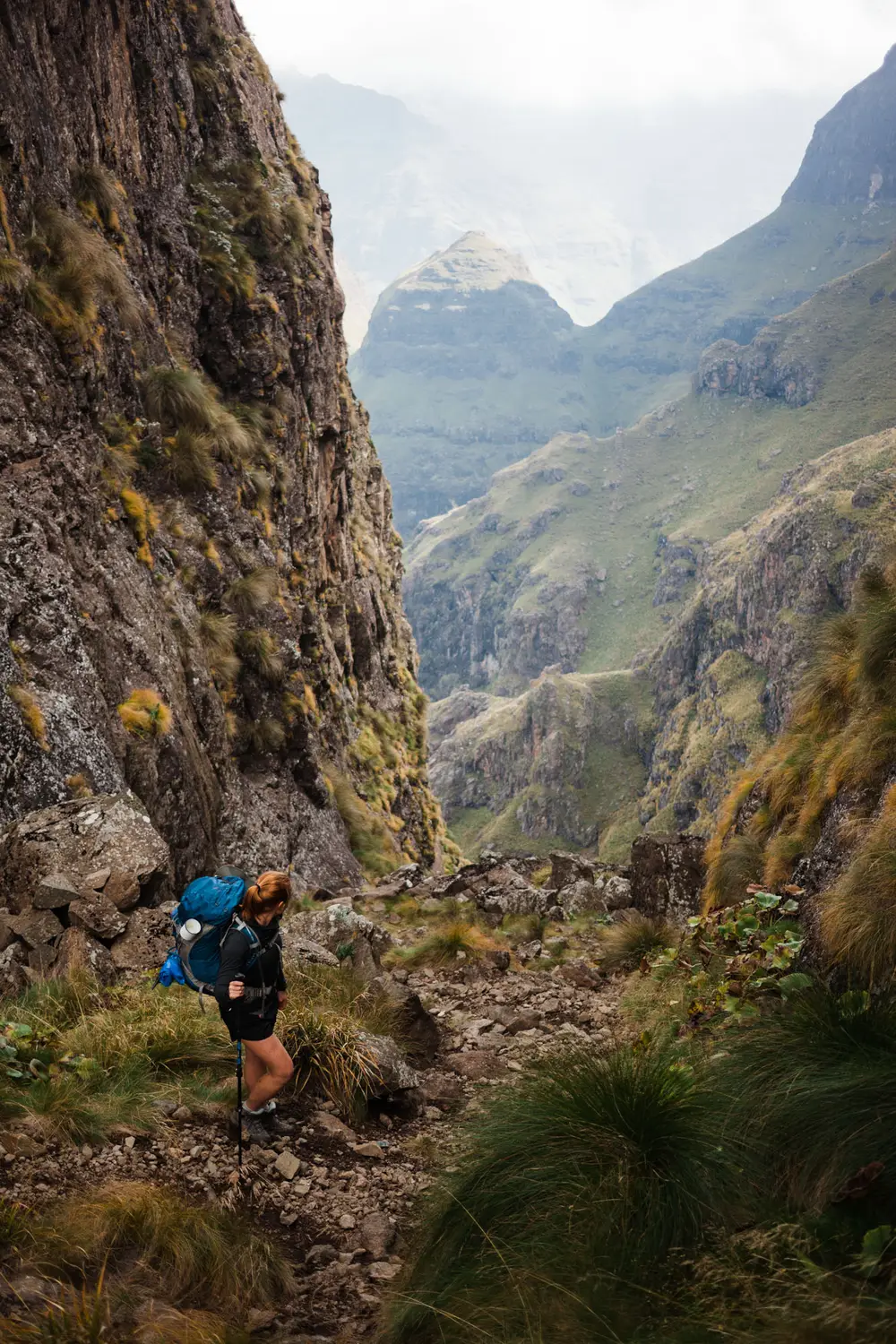 Now for the sketchy route down the other side of Bugger’s Gulley.