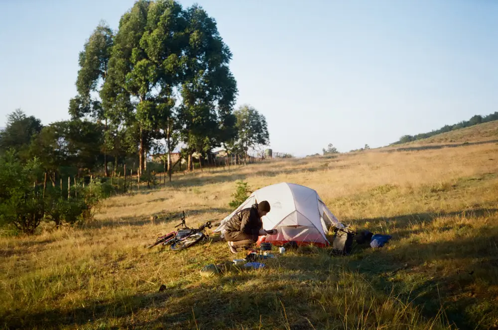 On our first night we met Themba, who let us pitch our tent in the field next to his house.