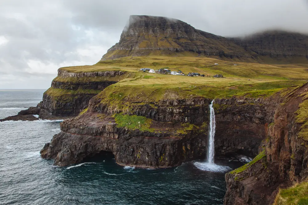 Gasadalur was only recently connected to the rest of the islands by a tunnel. Until 2004 it was extremely isolated and villagers would have to hike over the mountain to get to the next village.