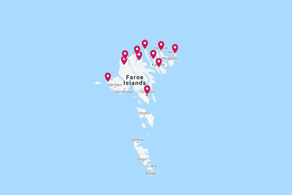 Locations of places that appear in the photos above.