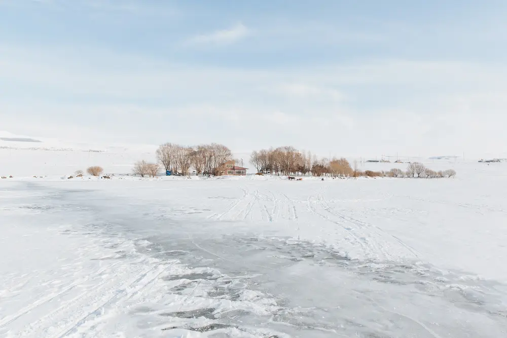 From Ani we headed up to Lake Çıldır, which had only frozen over a few days ago.