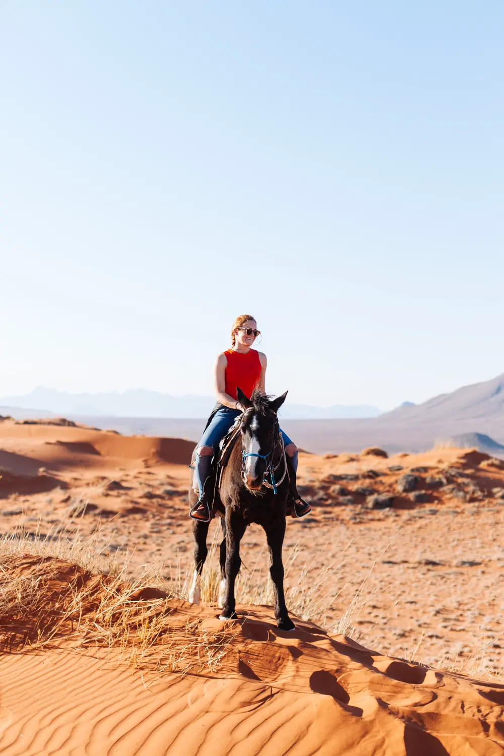 One last dune hike, but this time on horses!