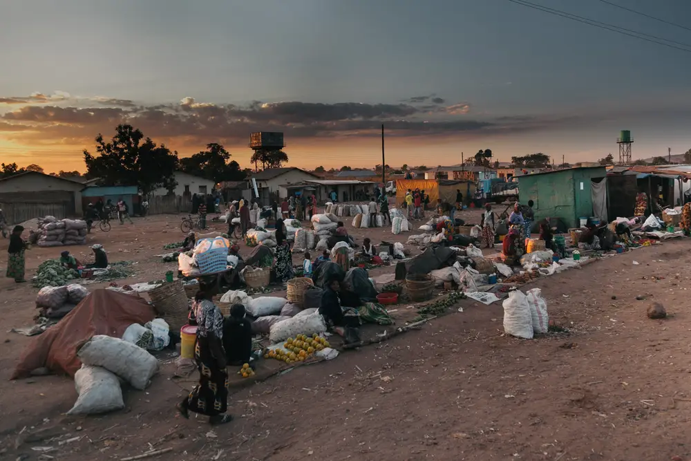 Kasumbalesa, the last town before we cross into the Congo.