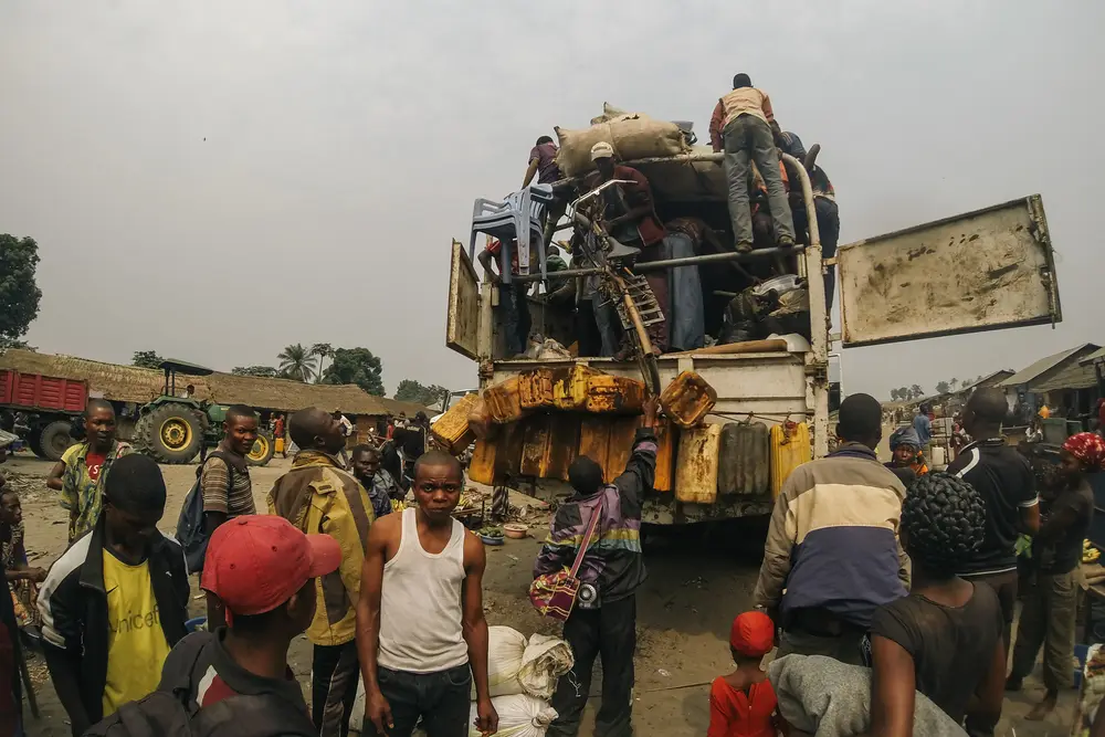 Our truck takes an unannouced 24 hour stop in Tshikapa to take on new passengers and more cargo. We find another truck heading to Kikwit that leaves soon after our arrival and we jump on.