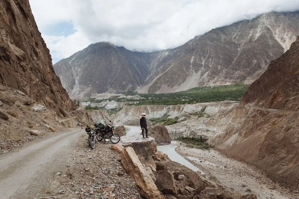 The journey begins, and we were quickly dwarfed by the vastness of the valleys. We peeled off the highway and found a smaller road across the river to explore.