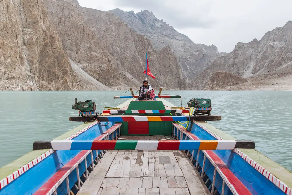Before the tunnels were built, boats like these used to ferry cargo and cars around impassible sections of the mountains.