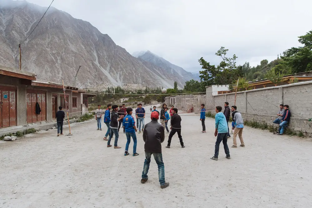Back in Ghulkin, the main road had been turned into a volleyball court.