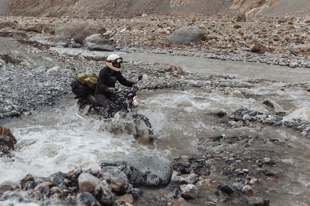 No escape from wet feet as we made our way through the rivers at the bottom of the valley.