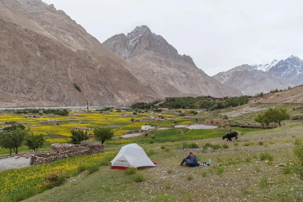 We finally made it to Shimshal, the end of the road. We set up camp overlooking the village before we received a visit from the the village policeman and were told we had to stay in a guest house.