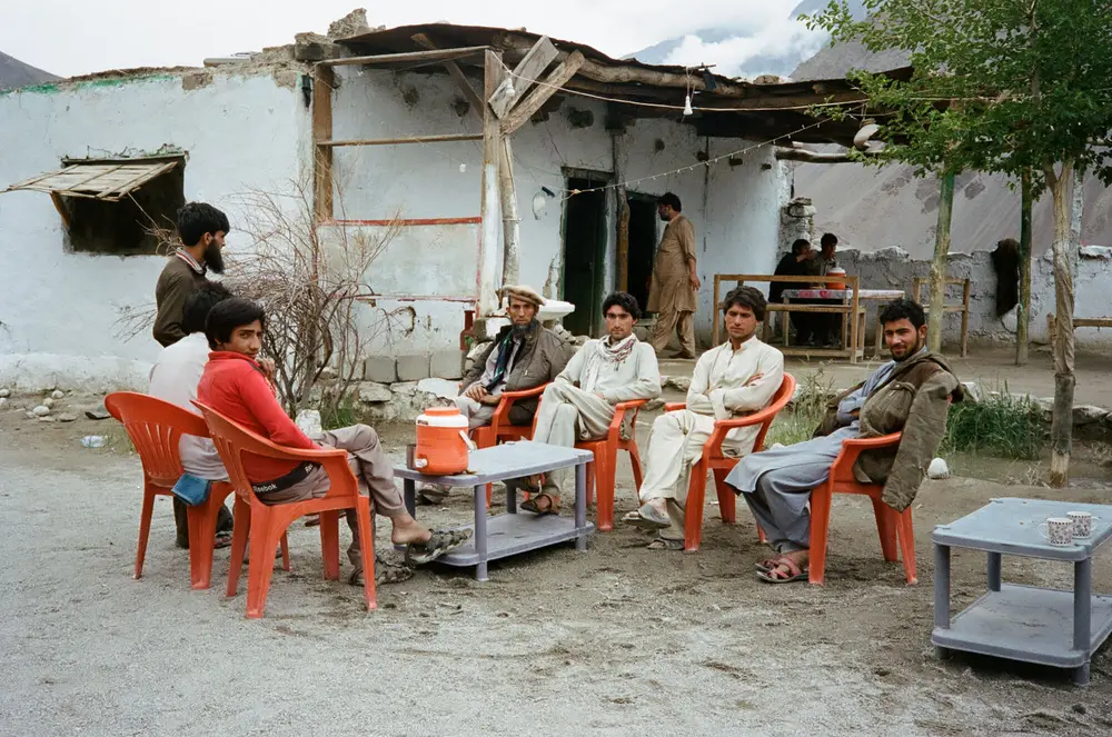 Breaking up the ride with routine roadside chai stops.